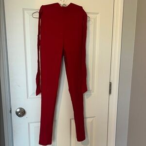 Elegant Red Women's Pants